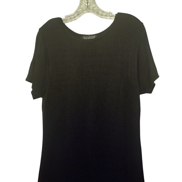 Dialogue Womens Short Sleeve Crew Neck Maxi Dress Black Size Small - Picture 9 of 11